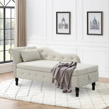 House of Hampton Guisselle Velvet Chaise Lounge Wayfair